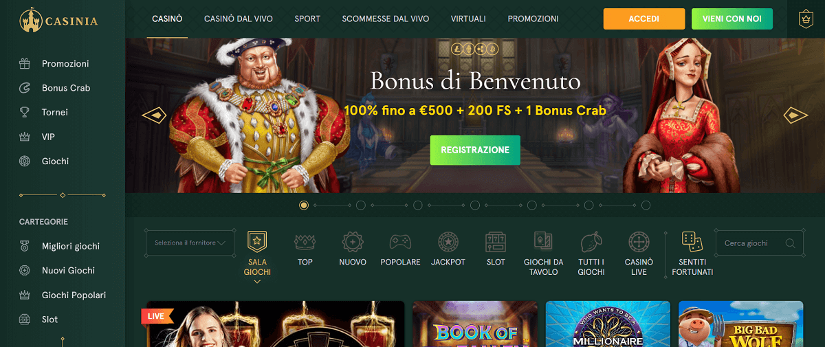 Casinia Home