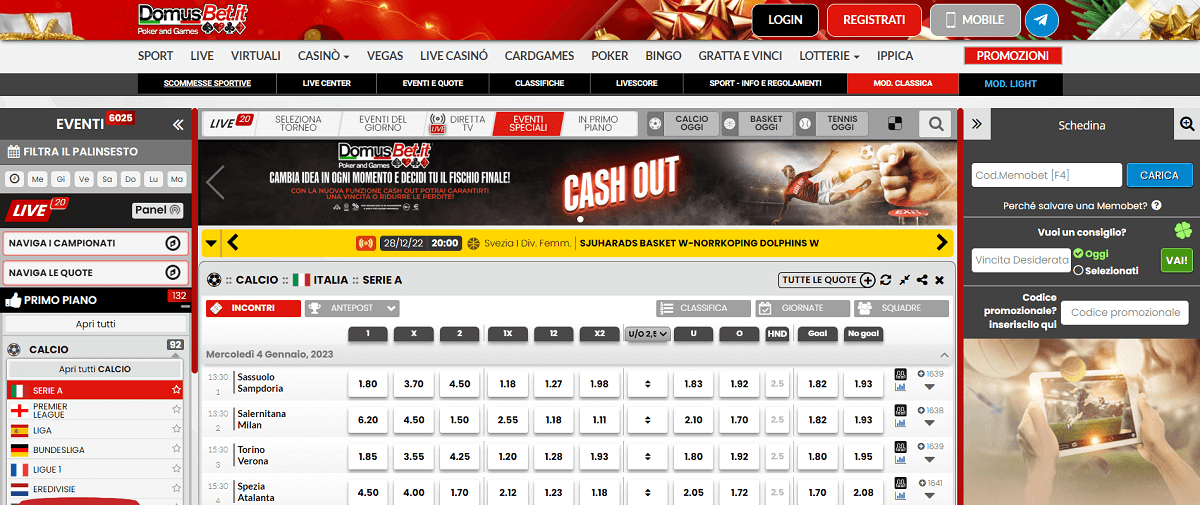 Domusbet scommesse
