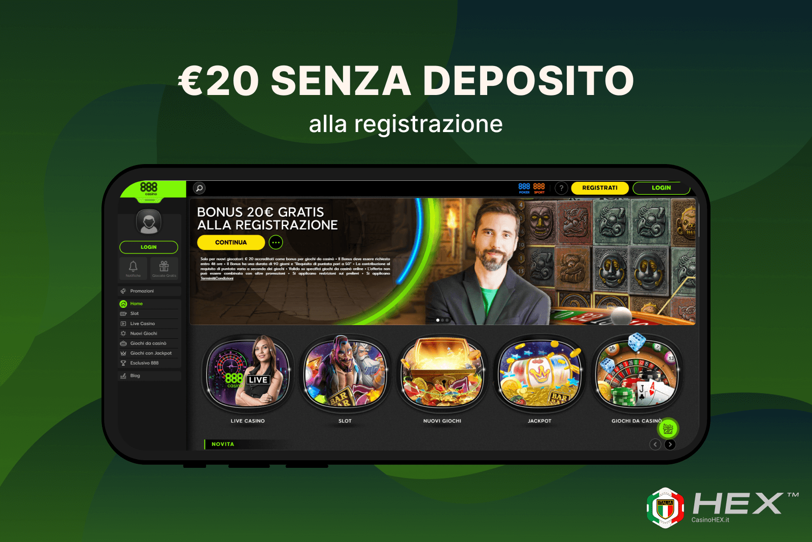 Bonus senza deposito 50 euro