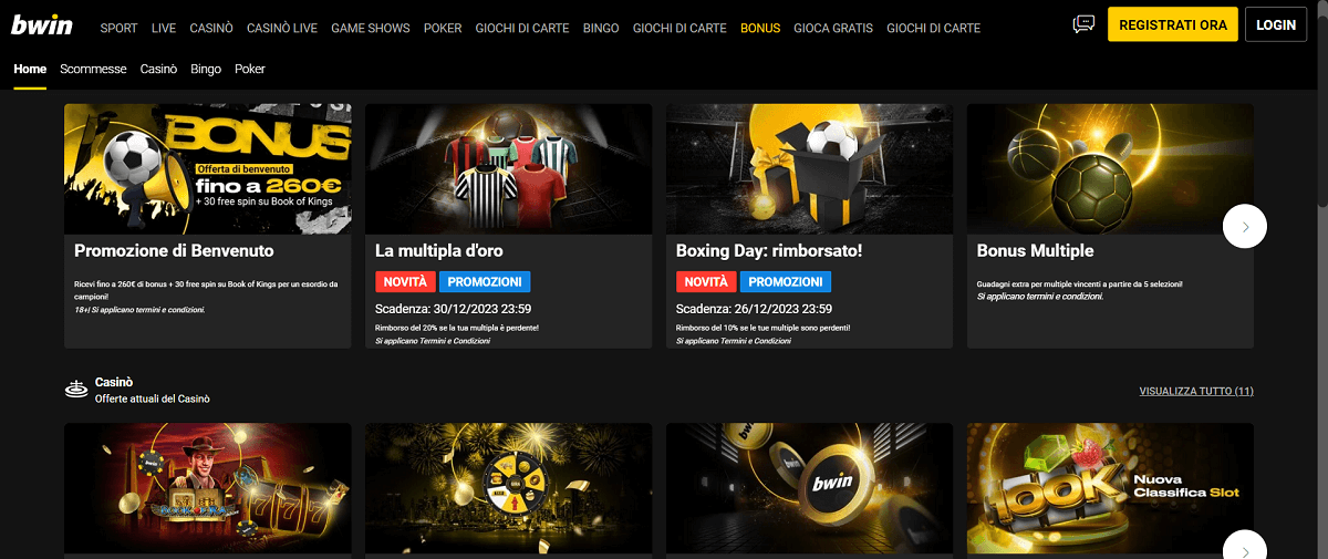 Bwin Promozioni