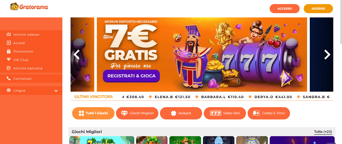 Gratorama Codice Bonus