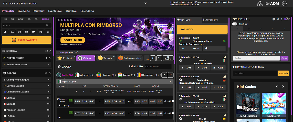 JackpotCity Scommesse