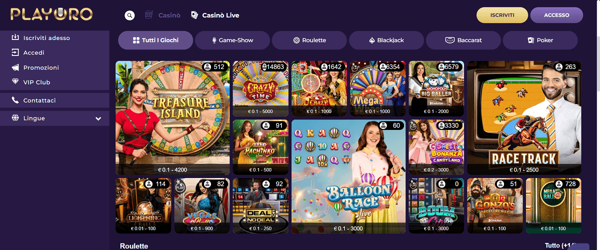 Playoro Casino Live
