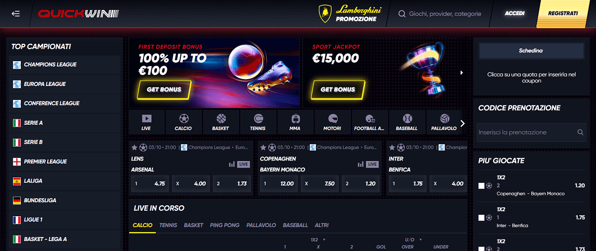 Quickwin Scommesse