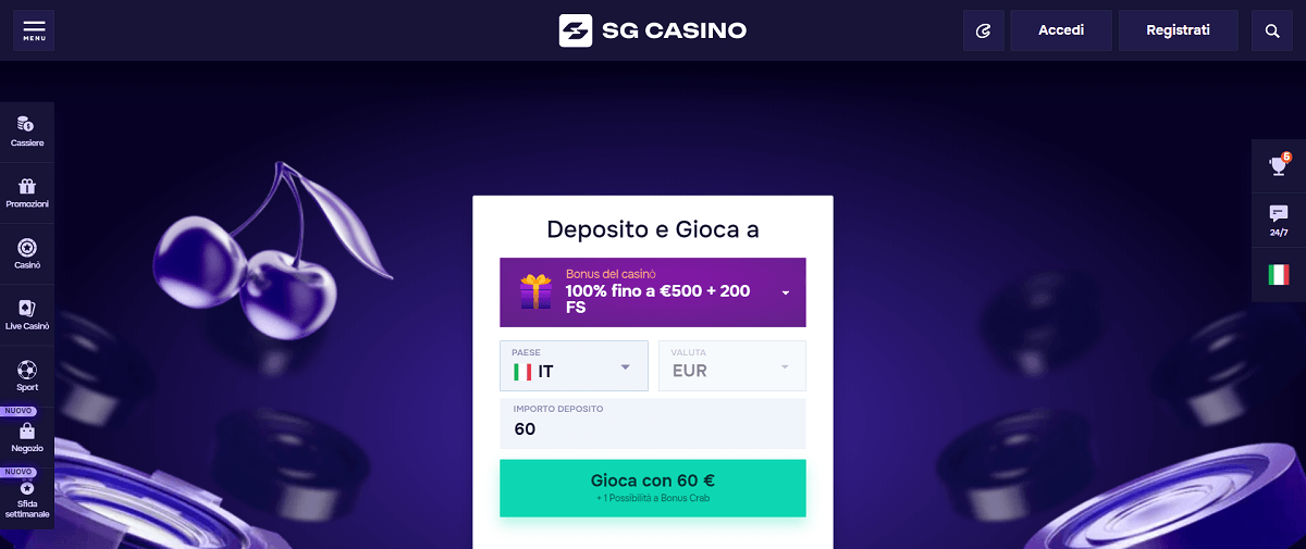 SG Casino Home