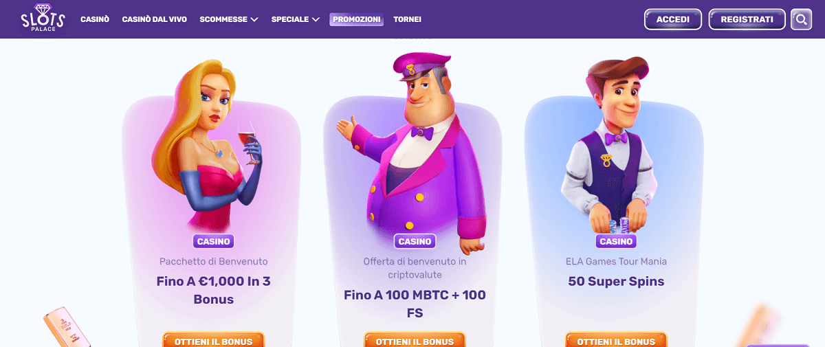 Slots Palace Promozioni