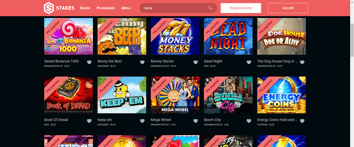 Stakes Casino Giochi