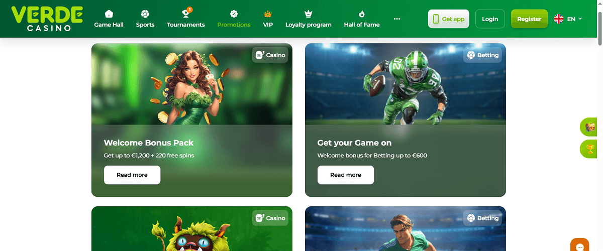 VerdeCasino Bonus