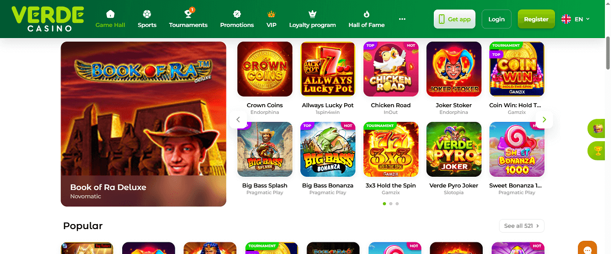 VerdeCasino Giochi