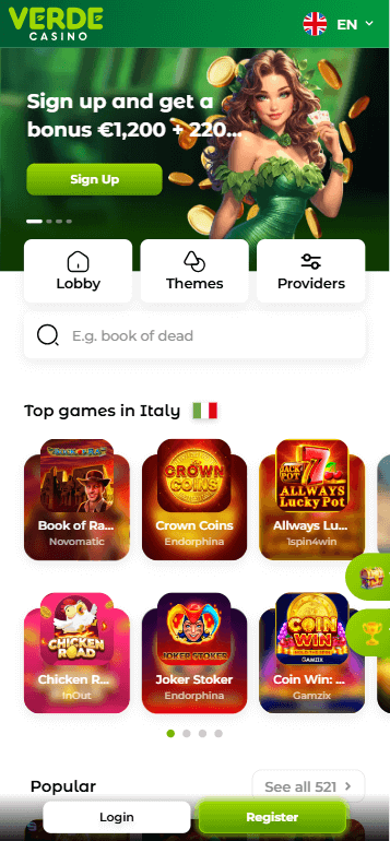 VerdeCasino Mobile