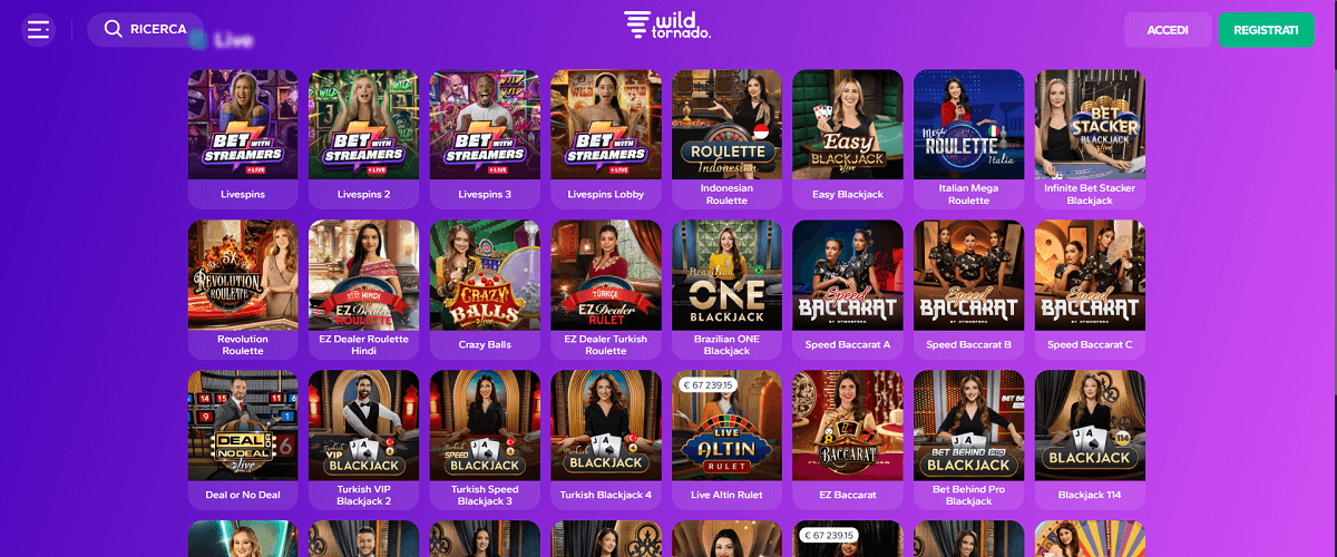 Wild Tornado Casino Live