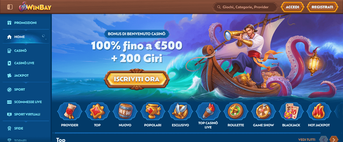 Winbay Bonus benvenuto
